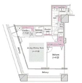 コンシェリア西新宿タワーズウエスト 12階 間取り図