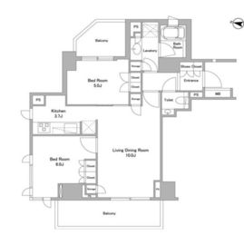 パークハウス三軒茶屋クロスコート 6階 間取り図