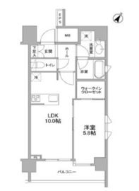 リヴェール赤坂 504 間取り図