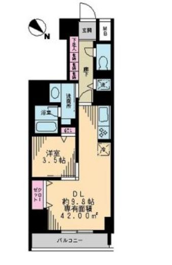 アーク銀座京橋 601 間取り図