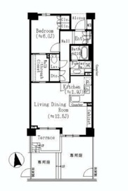 アデニウム高輪 1階 間取り図