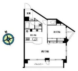 マートルコート恵比寿南2 5階 間取り図