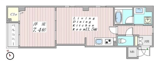 レガリアタワーレジデンス 2階 間取り図
