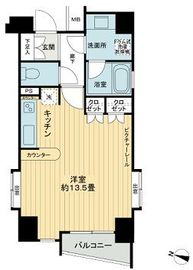 エスコートノヴェル南麻布 5階 間取り図