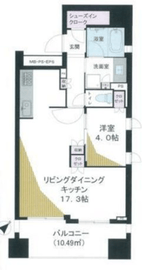 ライオンズ築地リバーノート 7階 間取り図