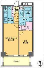 カスタリア高輪 415 間取り図