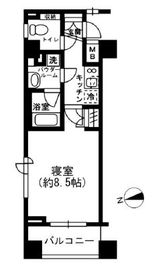 レジディア四谷三丁目 802 間取り図