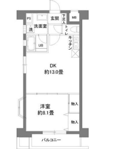 カスタリア新宿7丁目 301 間取り図