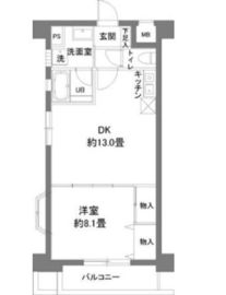 カスタリア新宿7丁目 301 間取り図