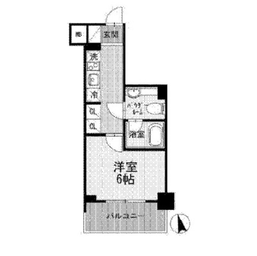 カスタリア大森3 205 間取り図