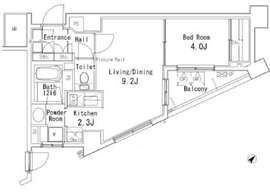 パークアクシス六本木檜町公園 401 間取り図