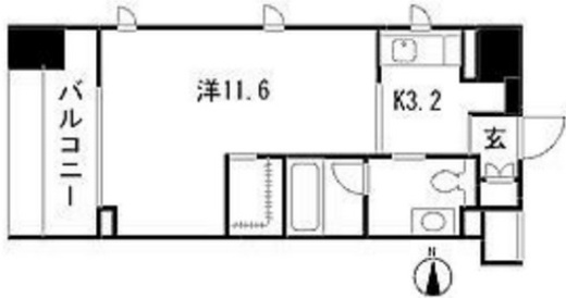 TLRレジデンス両国 801 間取り図