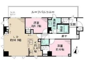 パークハウス目黒学芸大学プレイス 5階 間取り図