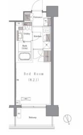 プレジリア新富町 303 間取り図