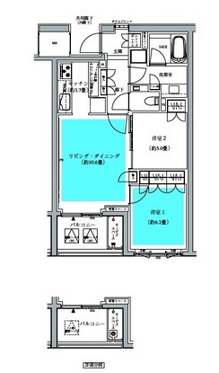 ザ・パークハウス広尾羽澤 2階 間取り図