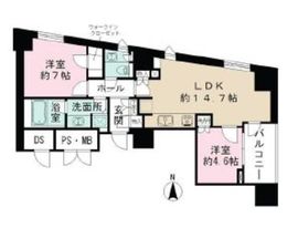 パークハウス芝タワー 24階 間取り図