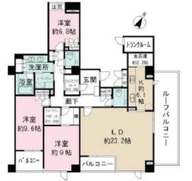 パークハウス麻布笄町 6階 間取り図