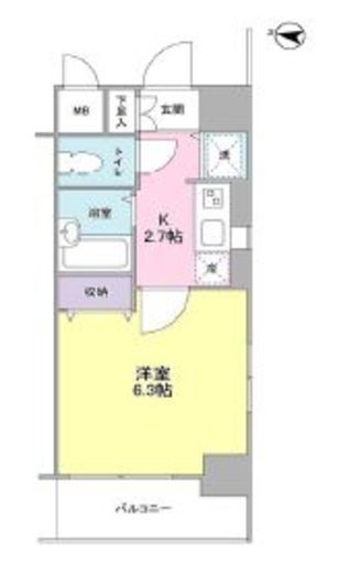 ルモンド南麻布 8階 間取り図