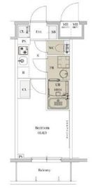 ディームス品川戸越2 1405 間取り図