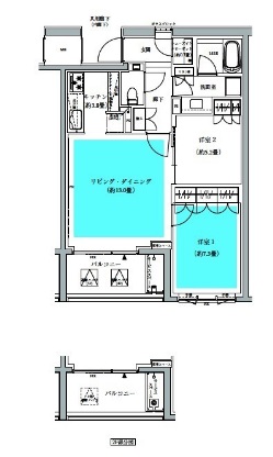 ザ・パークハウス広尾羽澤 3階 間取り図