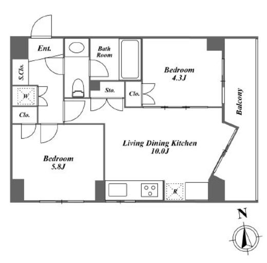 BPRレジデンス代々木 402 間取り図