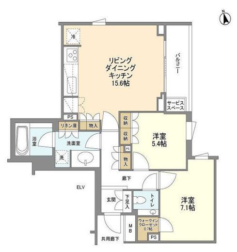 ザ・パークハウス広尾羽澤 1階 間取り図