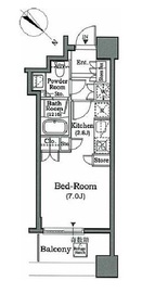 ホライズンプレイス赤坂 1306 間取り図