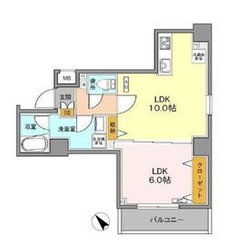 リヴシティ東大前 5階 間取り図