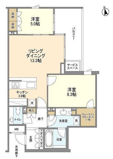 ザ・パークハウス広尾羽澤 3階 間取り図