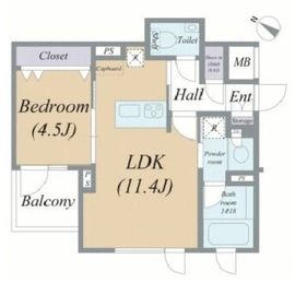 デュオヴェール渋谷初台 1階 間取り図