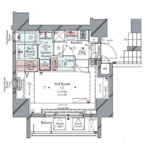 コンシェリア浜松町TOKYO PREMIUM 15階 間取り図