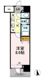 ルアナ麻布十番 602 間取り図