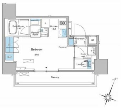 ブラウ門前仲町 503 間取り図