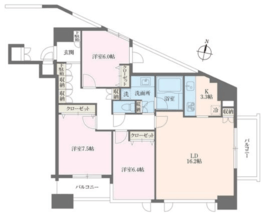 HF白金高輪レジデンス 1301 間取り図