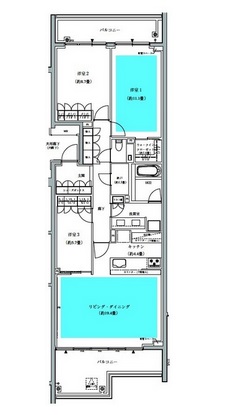 ザ・パークハウス広尾羽澤 1階 間取り図