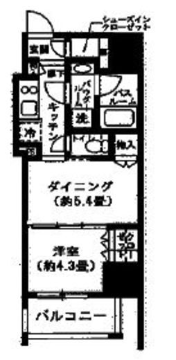 シティハウス東麻布 11階 間取り図