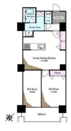 六本木ビュータワー 20階 間取り図