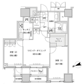 ウエストパークタワー池袋 2003 間取り図