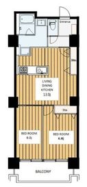 六本木ビュータワー 2階 間取り図
