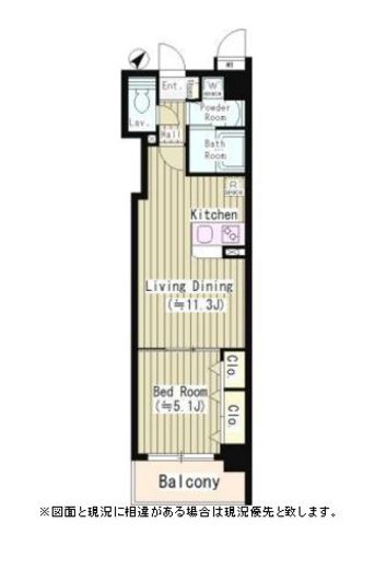 ワイズパティオ 308 間取り図