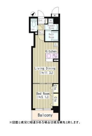 ワイズパティオ 407 間取り図