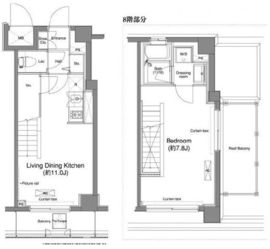 プラウドフラット門前仲町2 702 間取り図