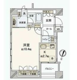 パークアクシス白金台南 6階 間取り図