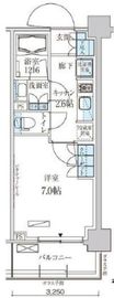 パークアクシス菊川ステーションゲート 206 間取り図