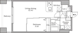 レジディア芝大門2 803 間取り図