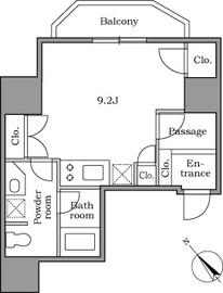 レジディア恵比寿2 305 間取り図