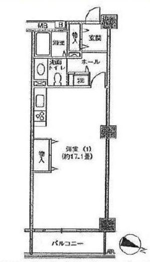 アクティ目黒駅前 1号棟 607 間取り図