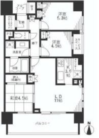 パークホームズ錦糸町ヴェルデコート 9階 間取り図