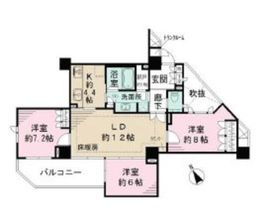 パークハウス池田山公園白金台の杜 5階 間取り図