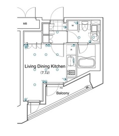 アパートメンツ都立大学 306 間取り図